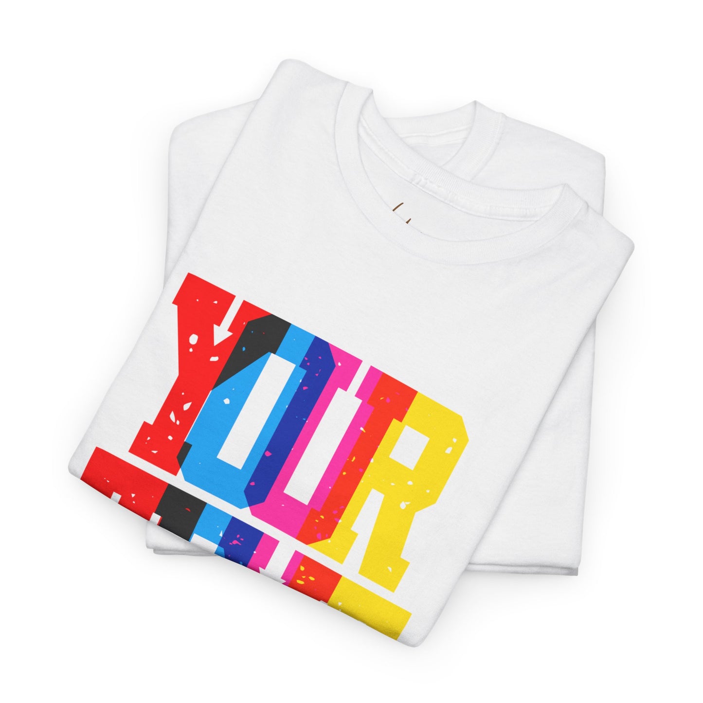 Customaizable Bold Block Lettering Unisex Heavy Cotton Tee