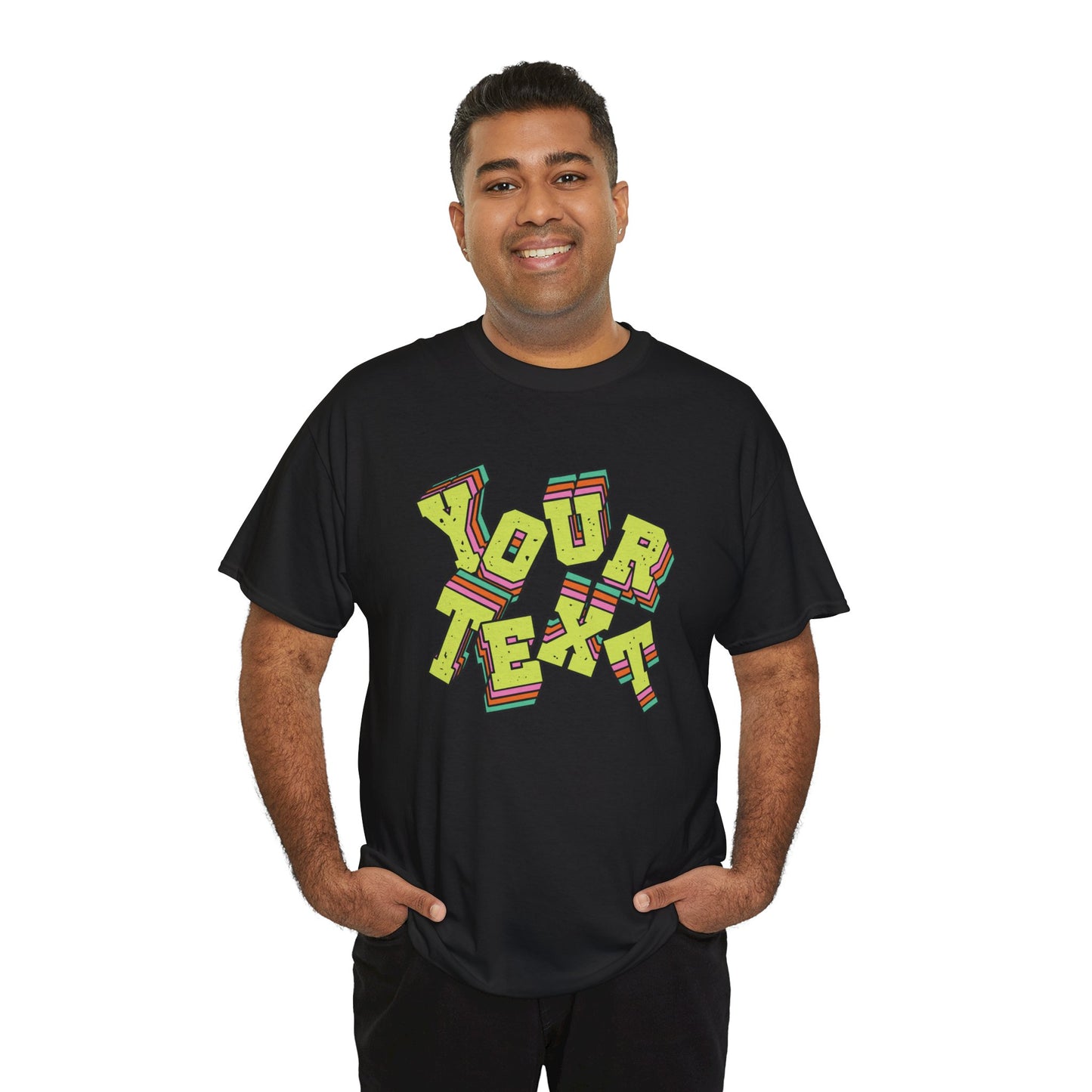 Customizable Retro Lettering Unisex Cotton Tee