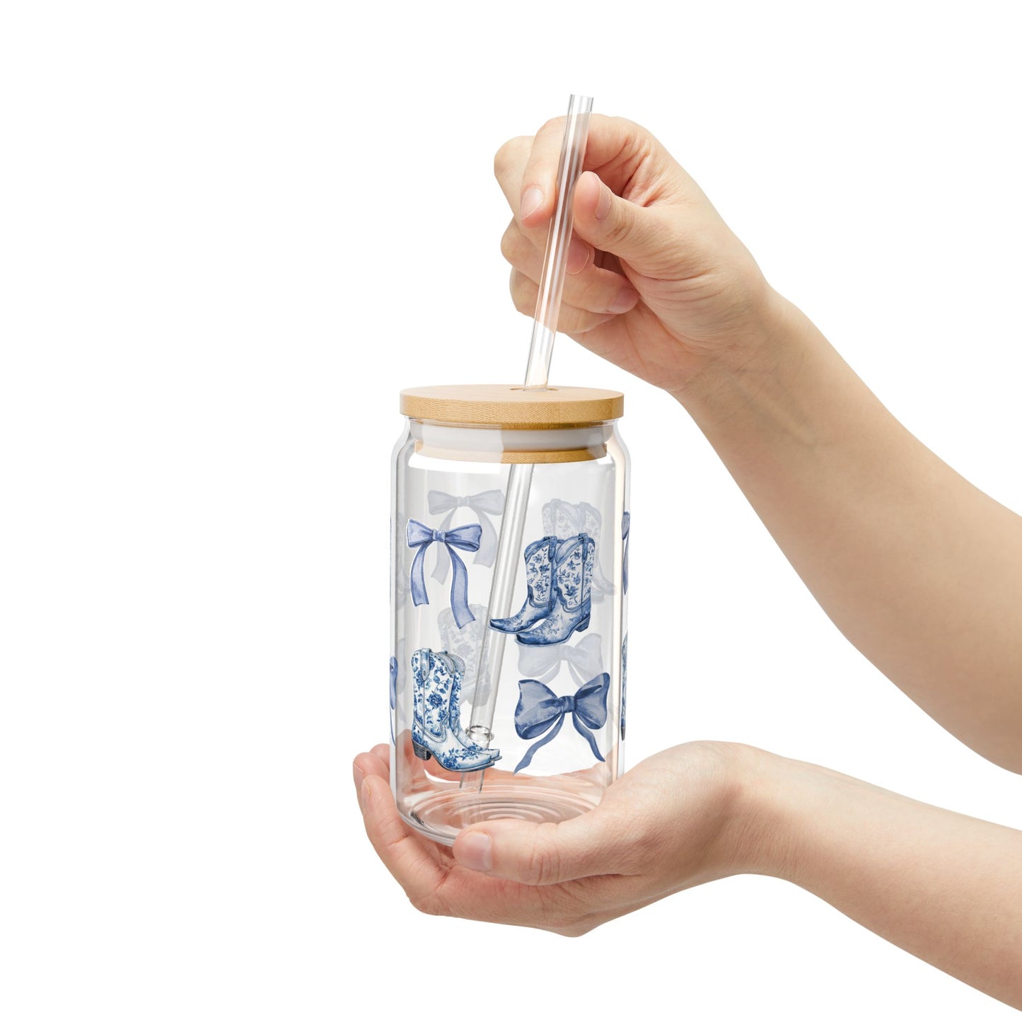 Coquette Cowgirl Glass Jar