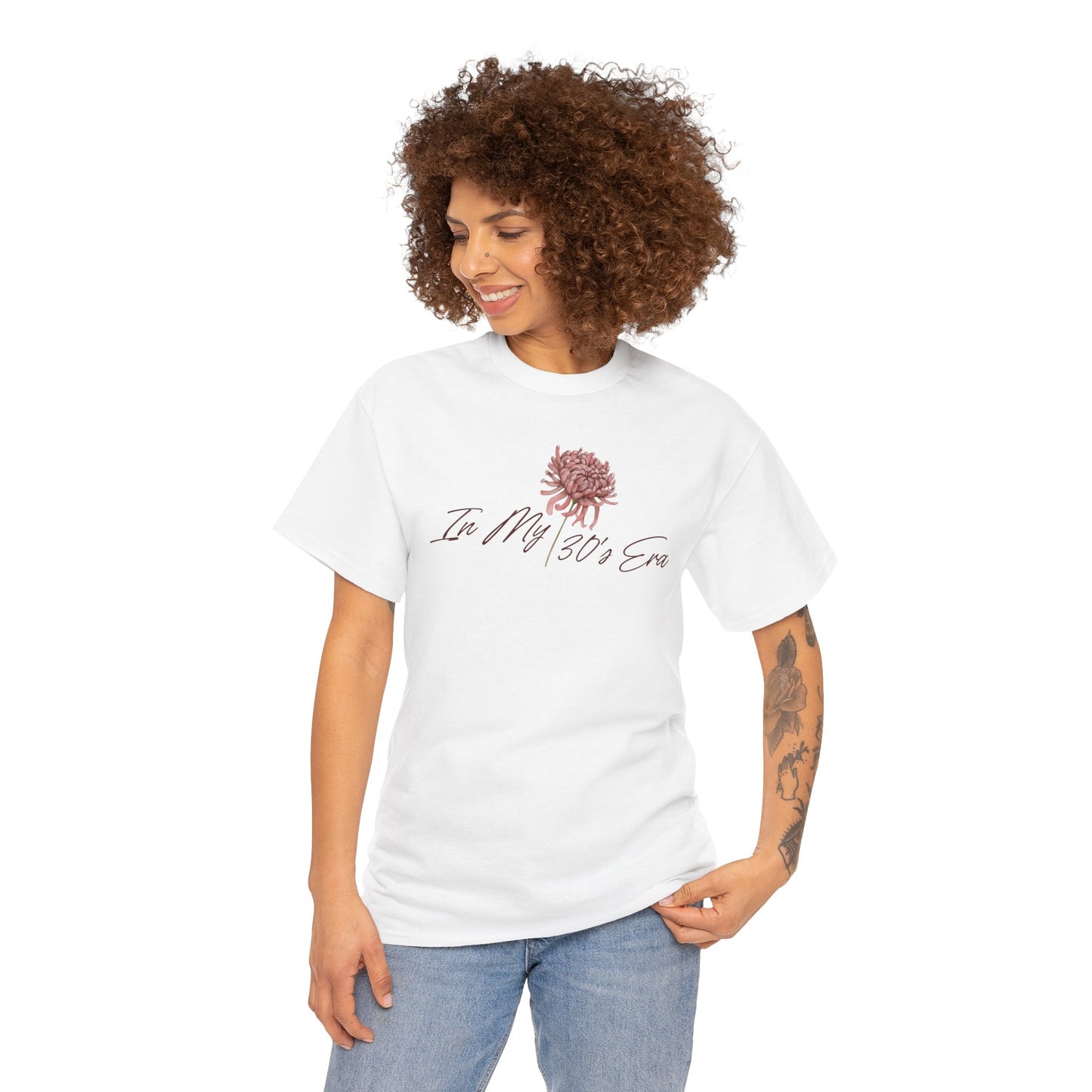 "In My 30's Era" Customizable Vintage Graphic Cotton Tee Shirt