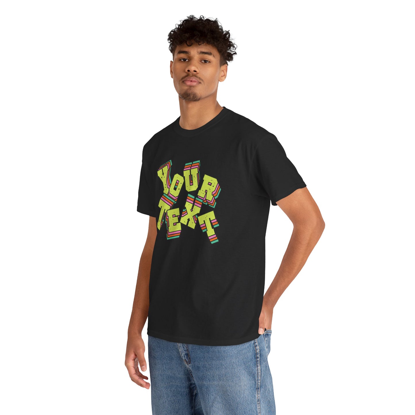 Customizable Retro Lettering Unisex Cotton Tee