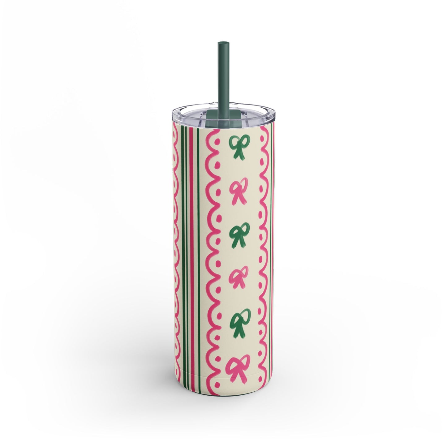 Elegant Bow Themed Skinny Tumbler