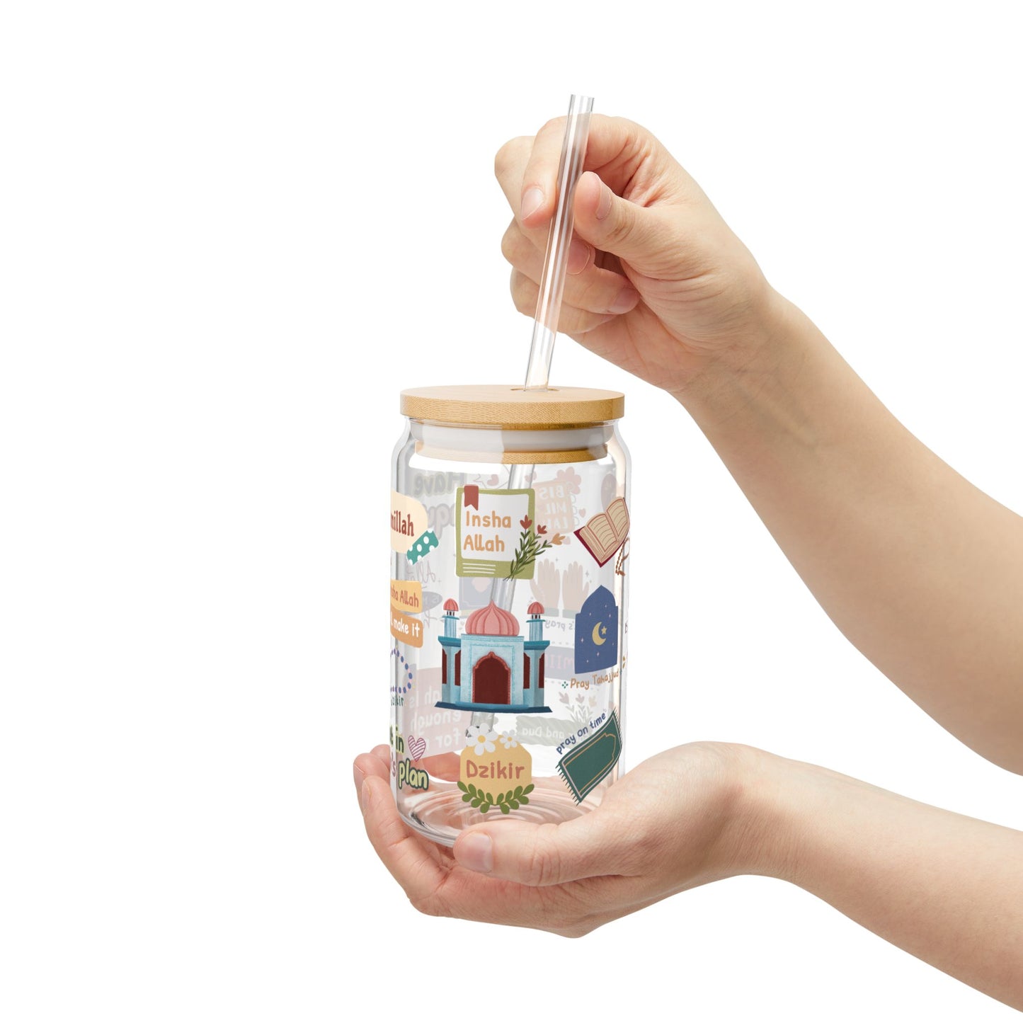 Inspirational Islamic-Themed Glass Jar