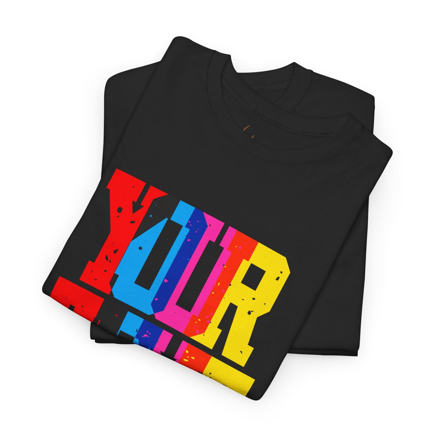 Customaizable Bold Block Lettering Unisex Heavy Cotton Tee