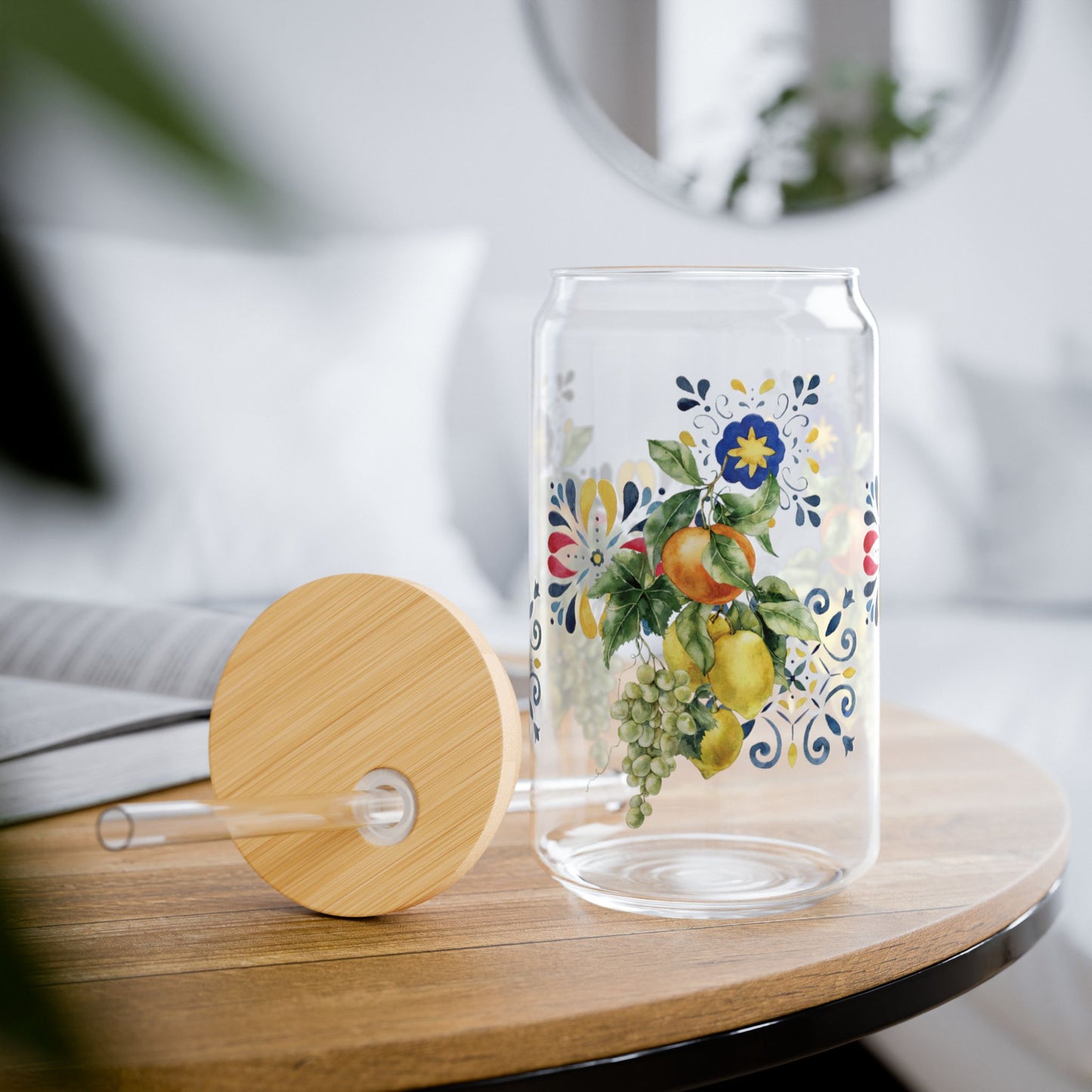 Mediterranean Fruit Glass Tumbler