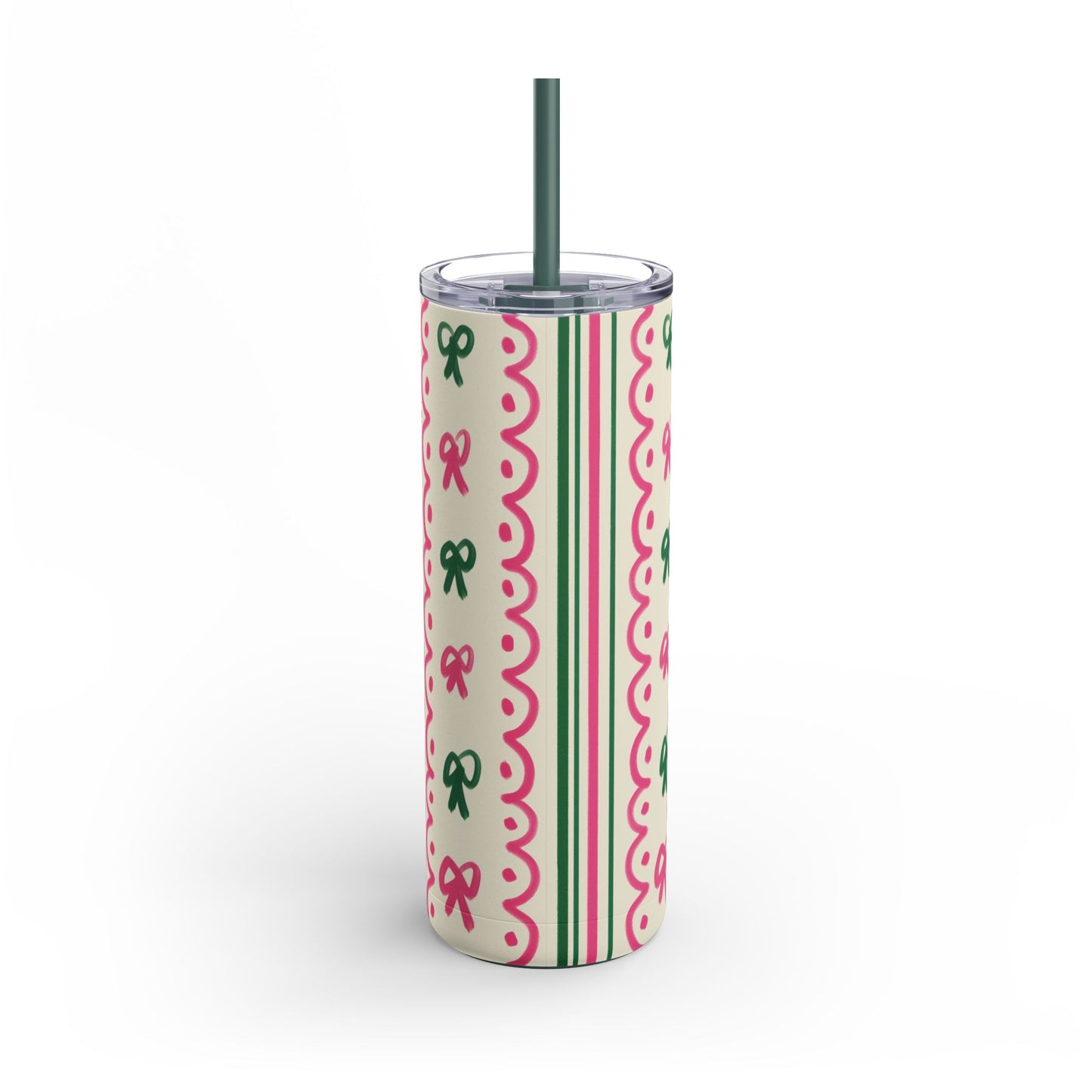 Elegant Bow Themed Skinny Tumbler