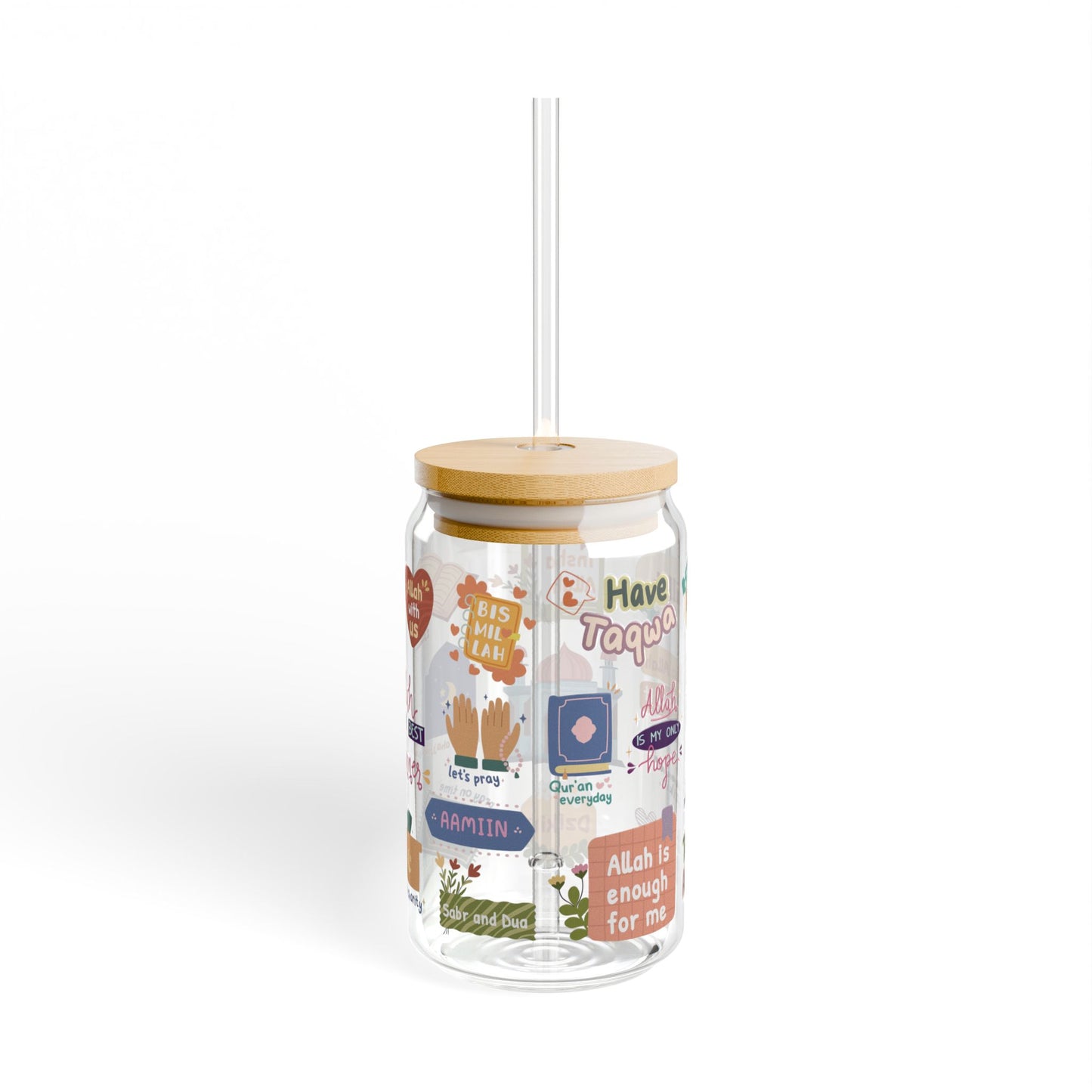 Inspirational Islamic-Themed Glass Jar