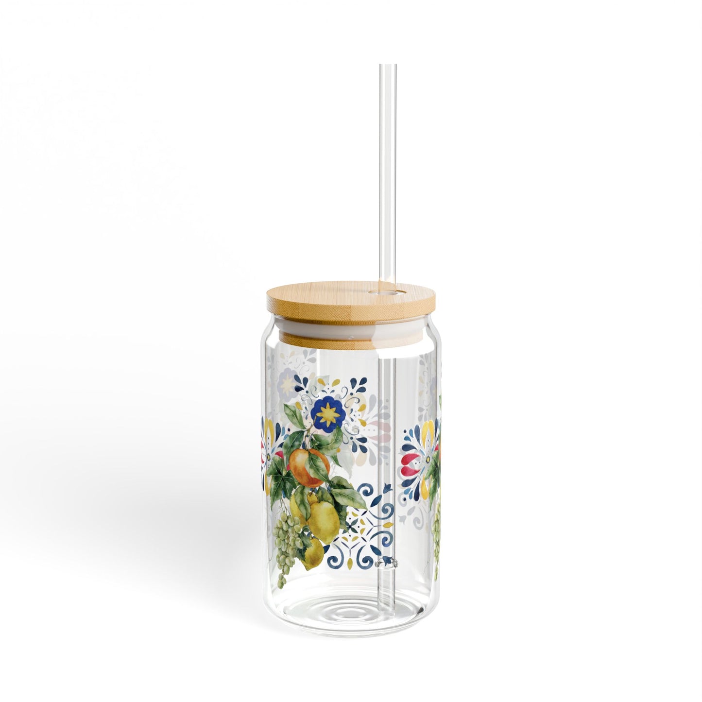 Mediterranean Fruit Glass Tumbler