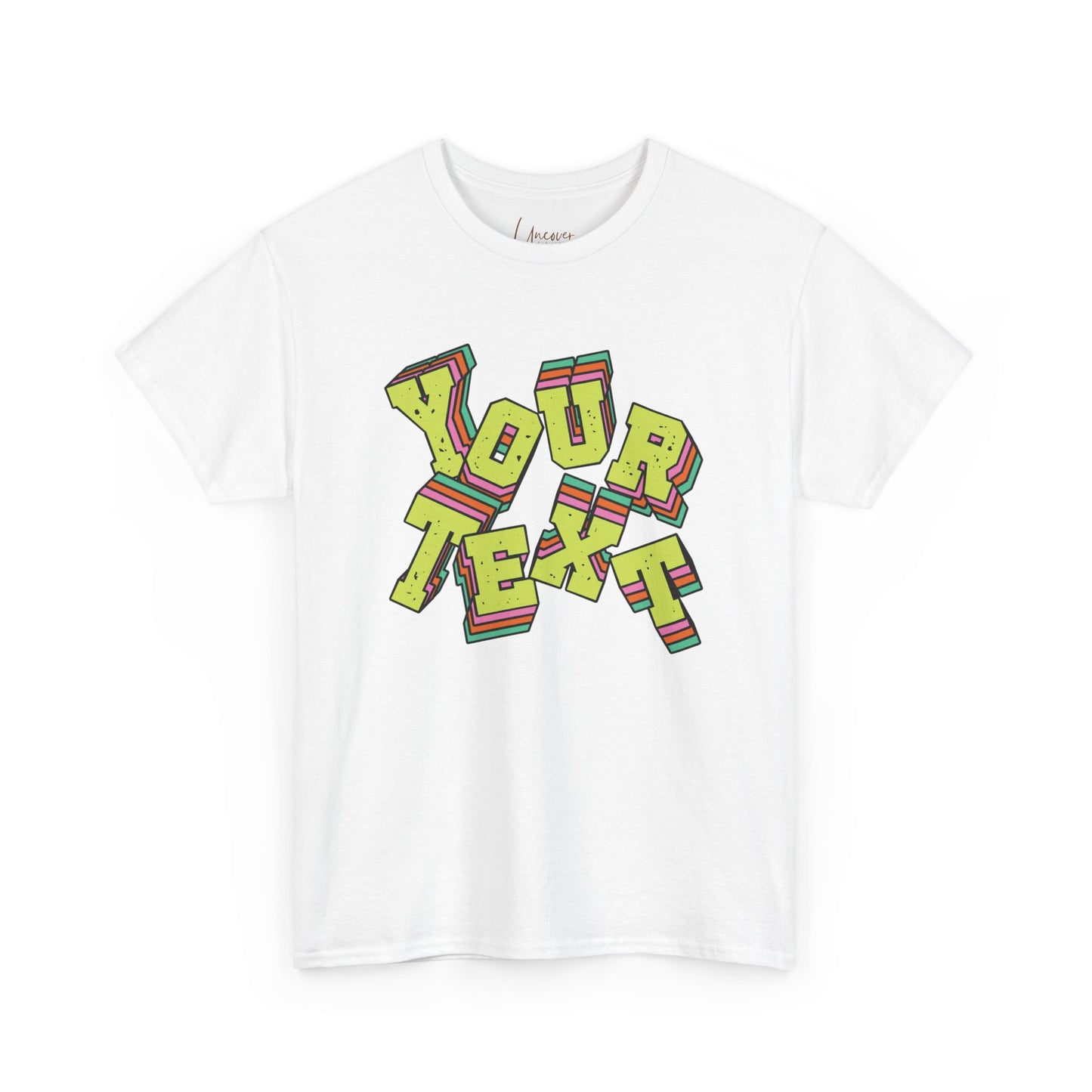 Customizable Retro Lettering Unisex Cotton Tee
