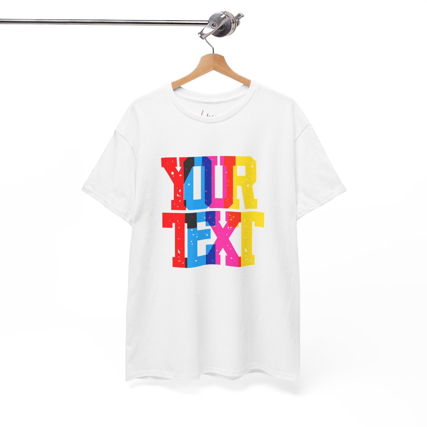 Customaizable Bold Block Lettering Unisex Heavy Cotton Tee