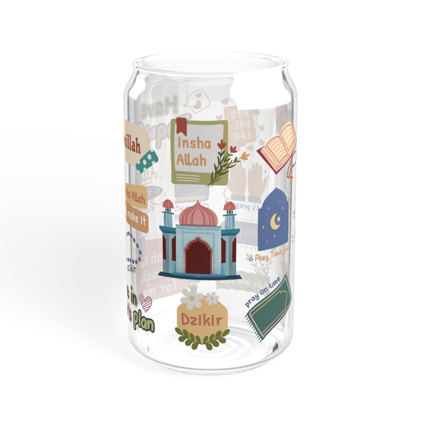 Inspirational Islamic-Themed Glass Jar