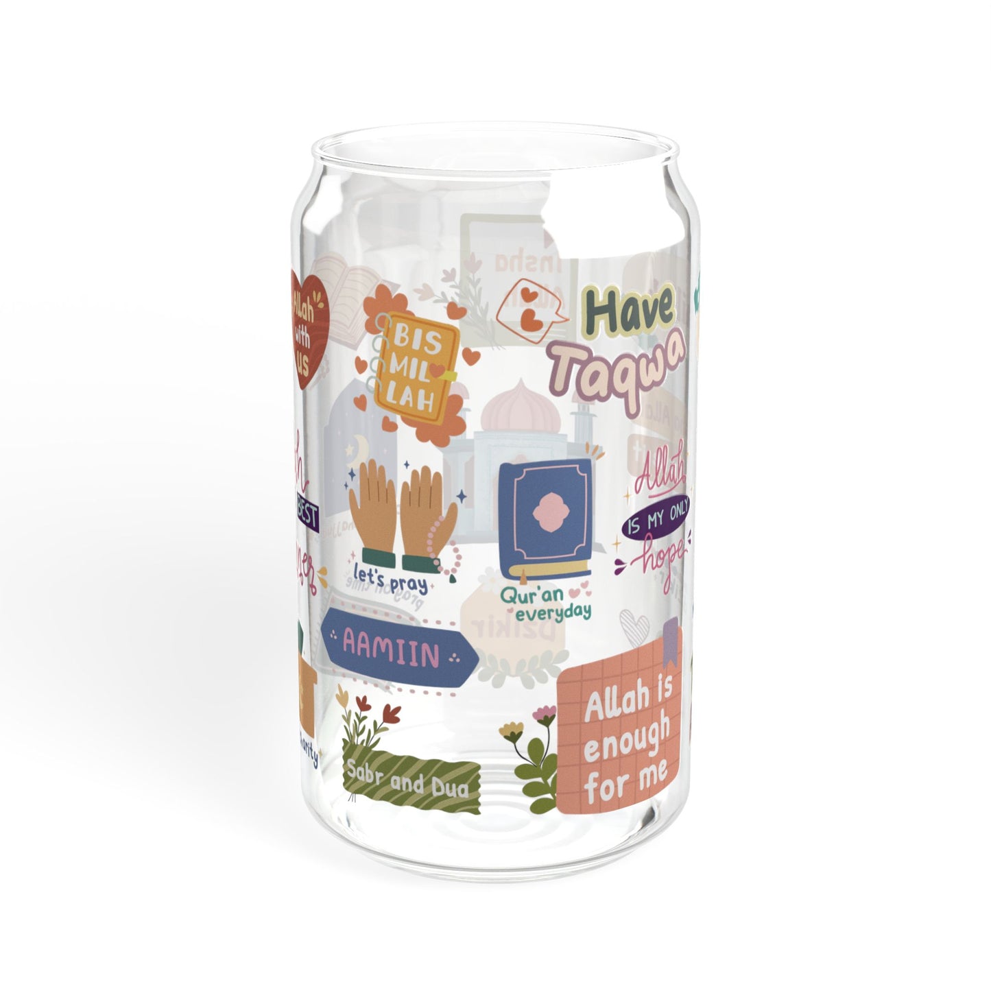 Inspirational Islamic-Themed Glass Jar