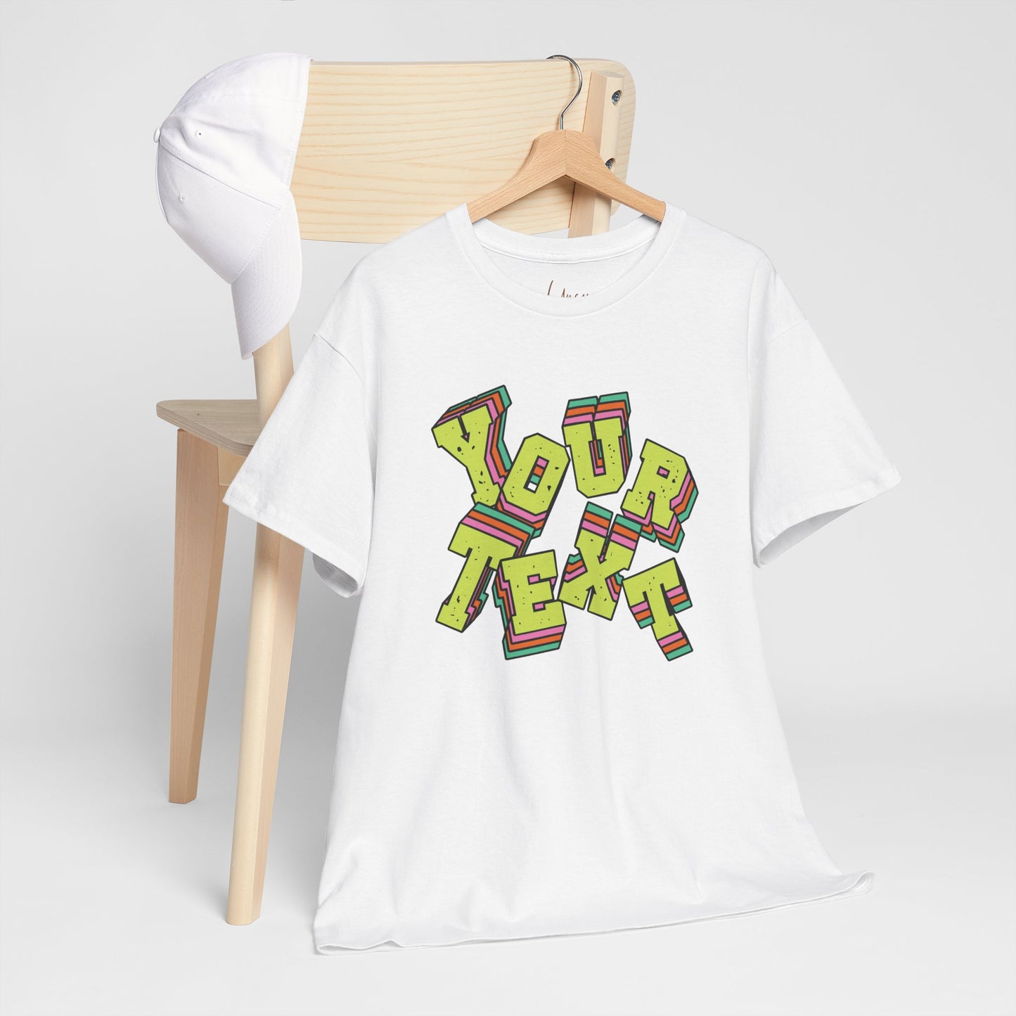 Customizable Retro Lettering Unisex Cotton Tee