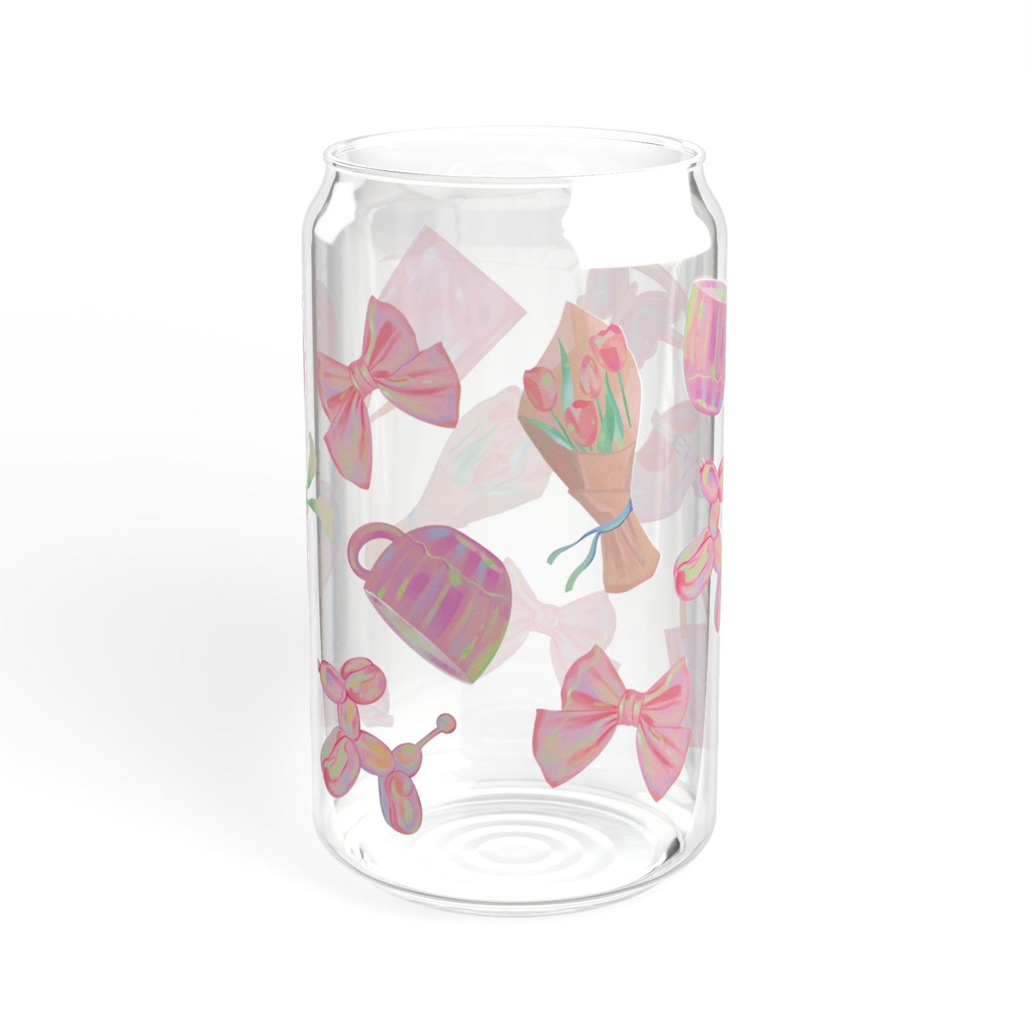 Pink Girly Glass Tumbler