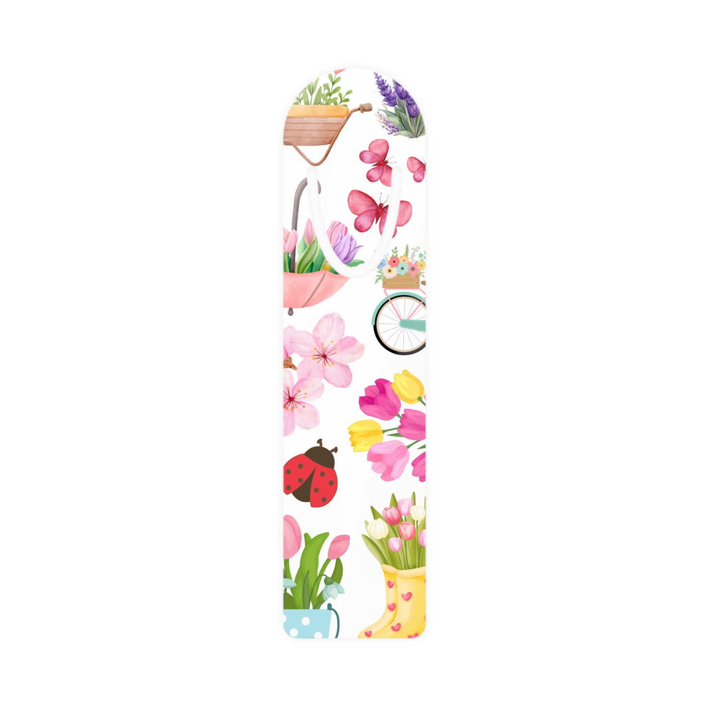 Spring Garden Aluminum Bookmark