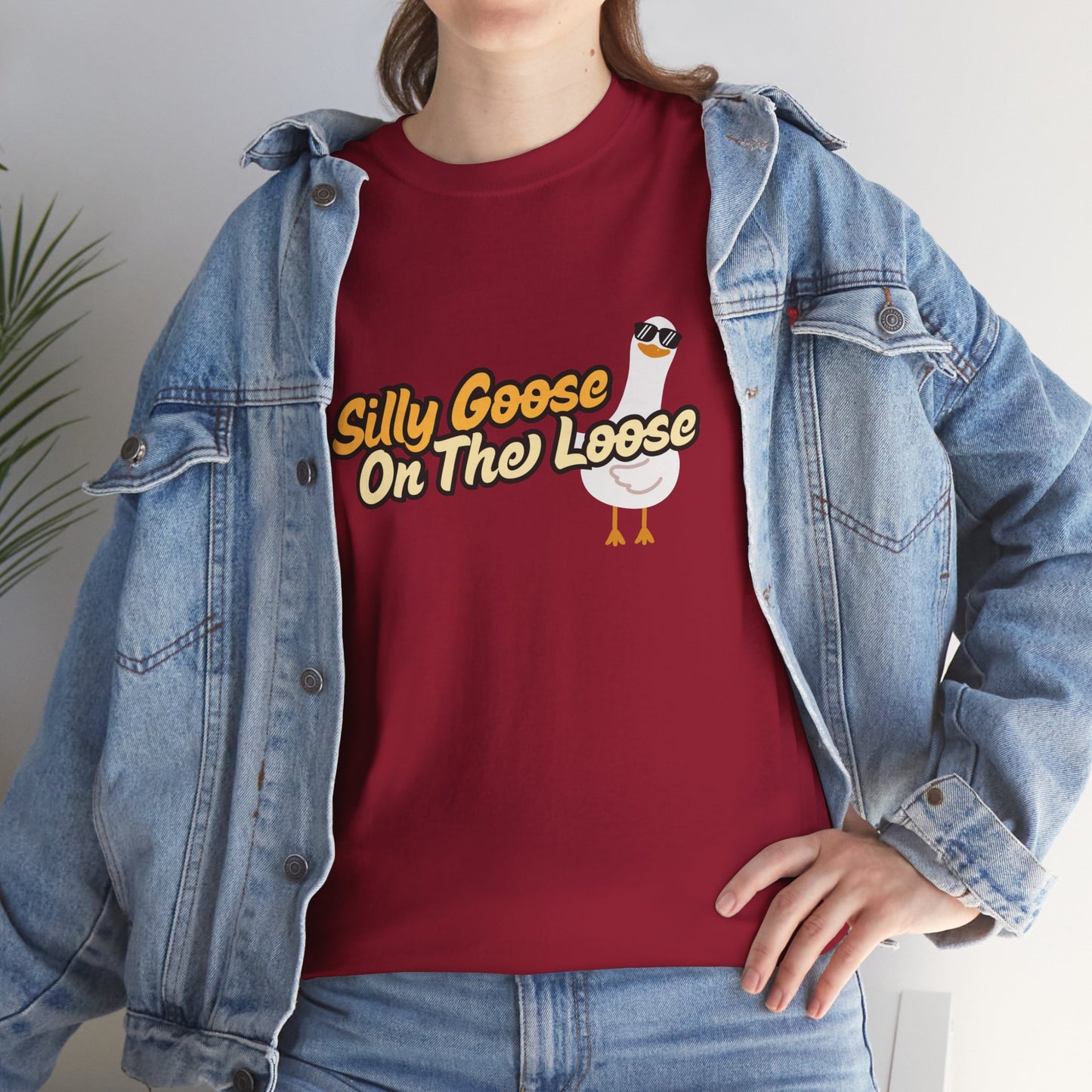 Silly Goose On The Loose Unisex Cotton Tee