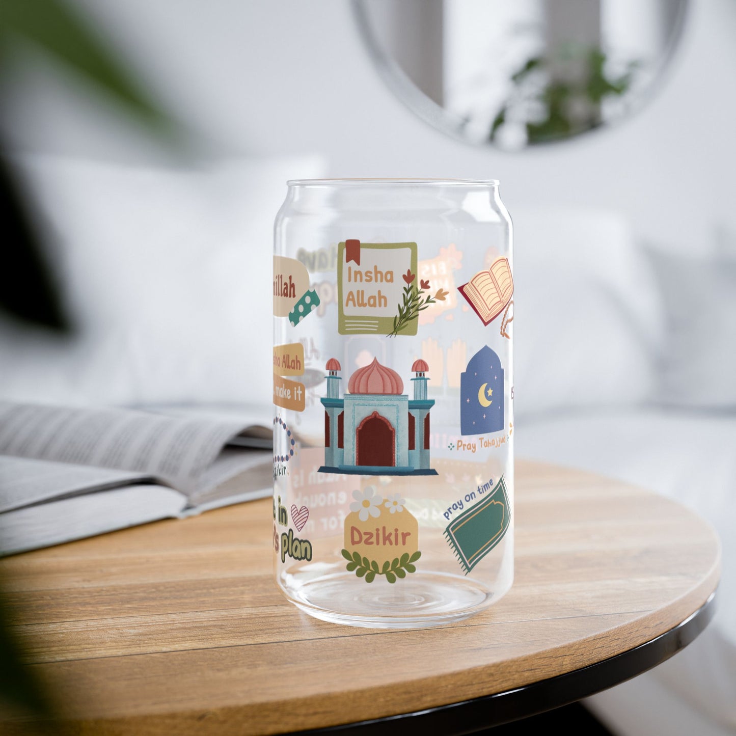 Inspirational Islamic-Themed Glass Jar