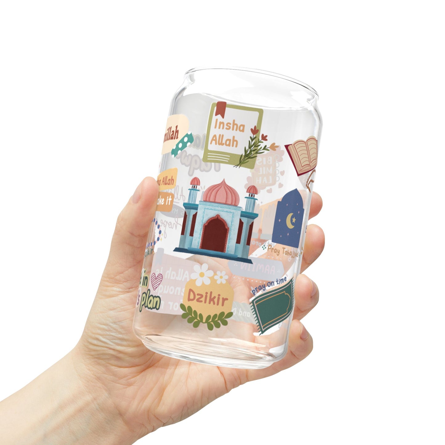 Inspirational Islamic-Themed Glass Jar