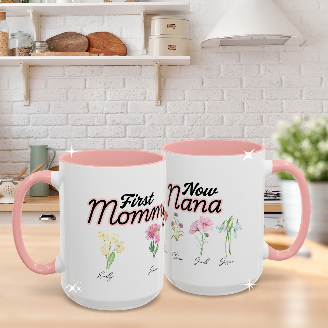 Personalized Birth Month Coffee Mug for Grandmothers - Perfect Gift for Mother's Day or Birthdays