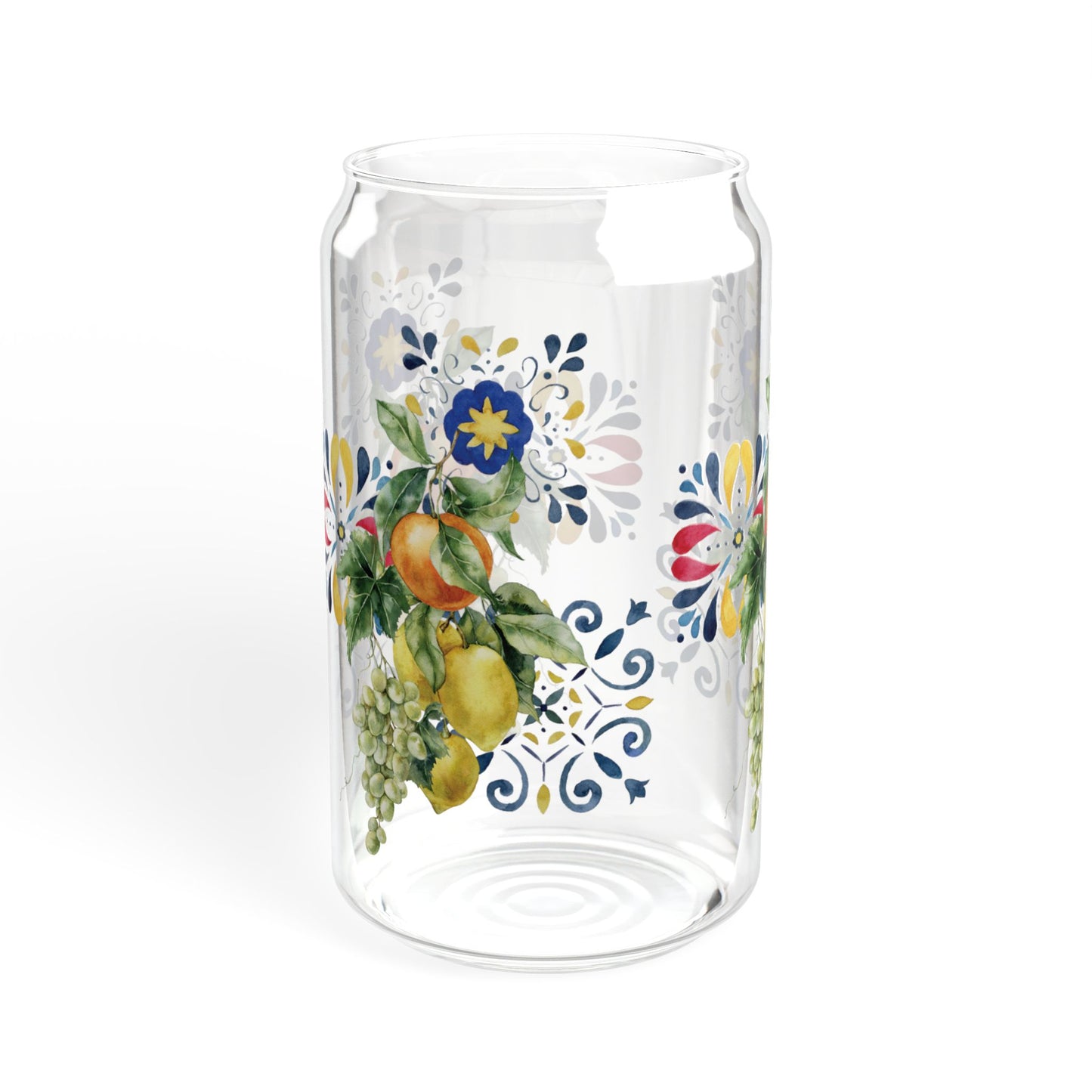 Mediterranean Fruit Glass Tumbler