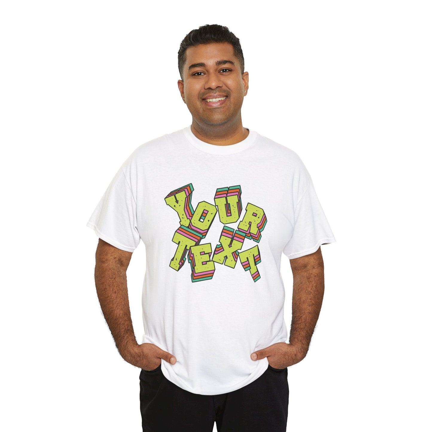 Customizable Retro Lettering Unisex Cotton Tee