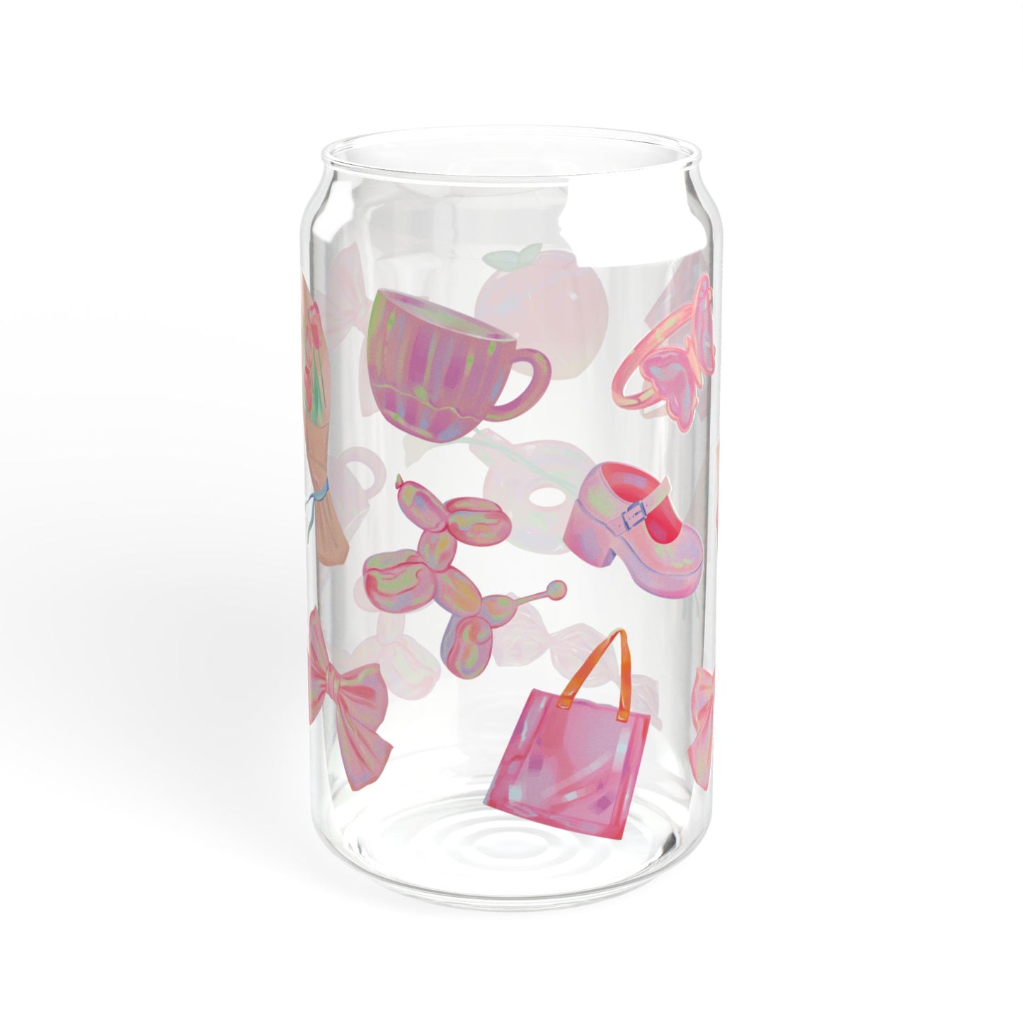 Pink Girly Glass Tumbler