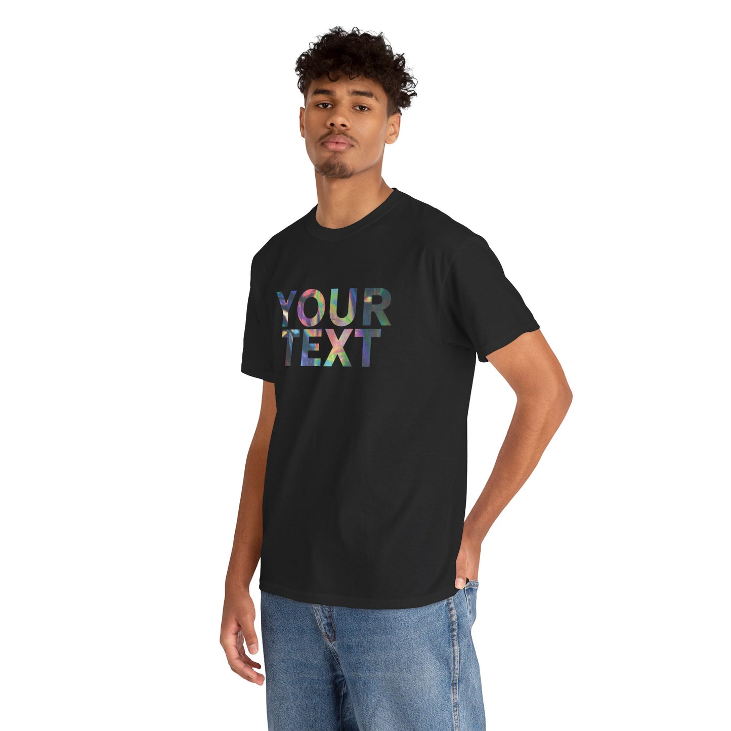 Custom Holographic Vibes Cotton Tee