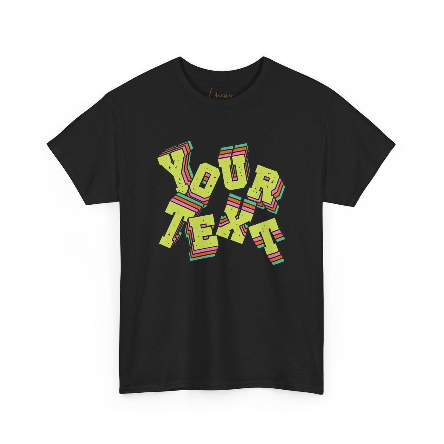 Customizable Retro Lettering Unisex Cotton Tee