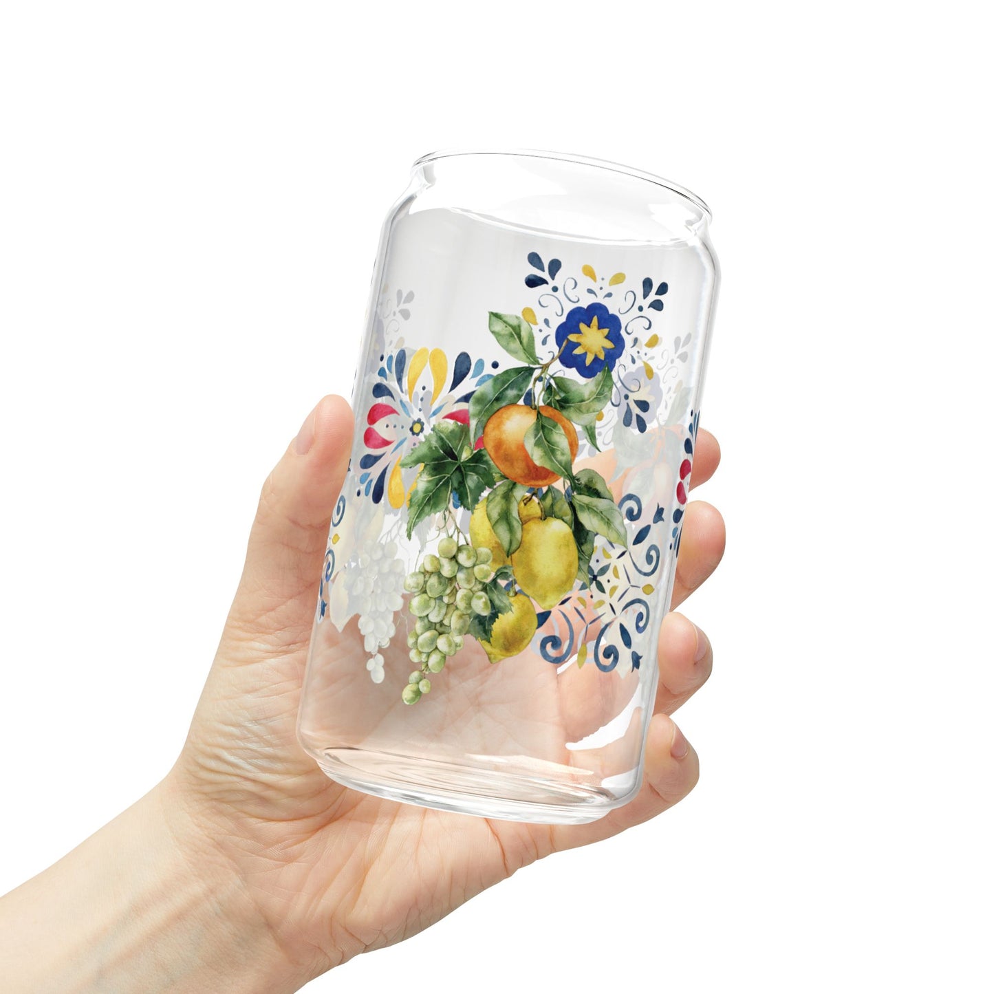 Mediterranean Fruit Glass Tumbler