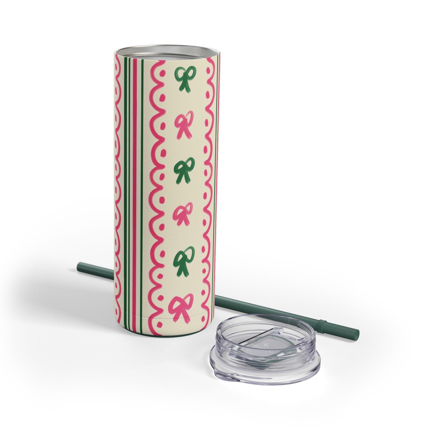 Elegant Bow Themed Skinny Tumbler