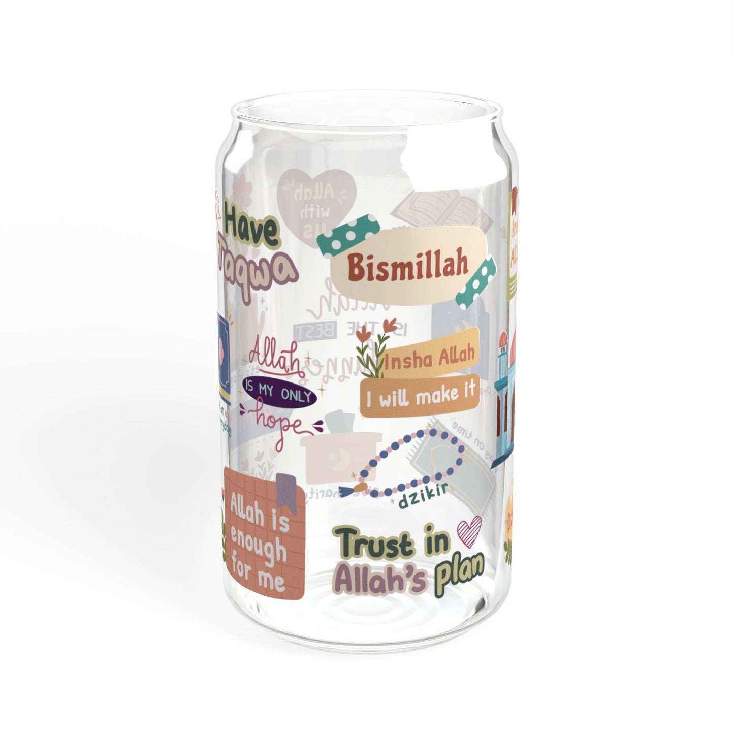 Inspirational Islamic-Themed Glass Jar