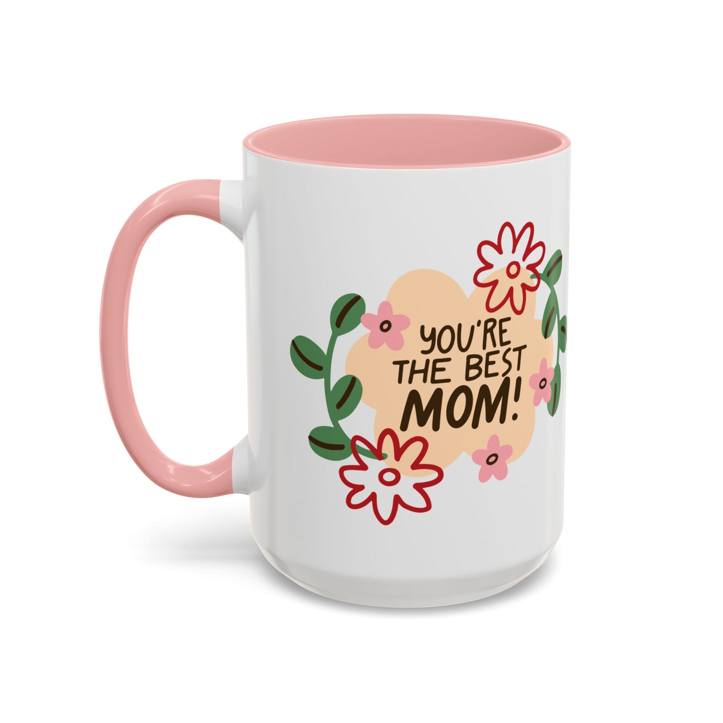 Best Mom's Floral Accent Ceramic Mug