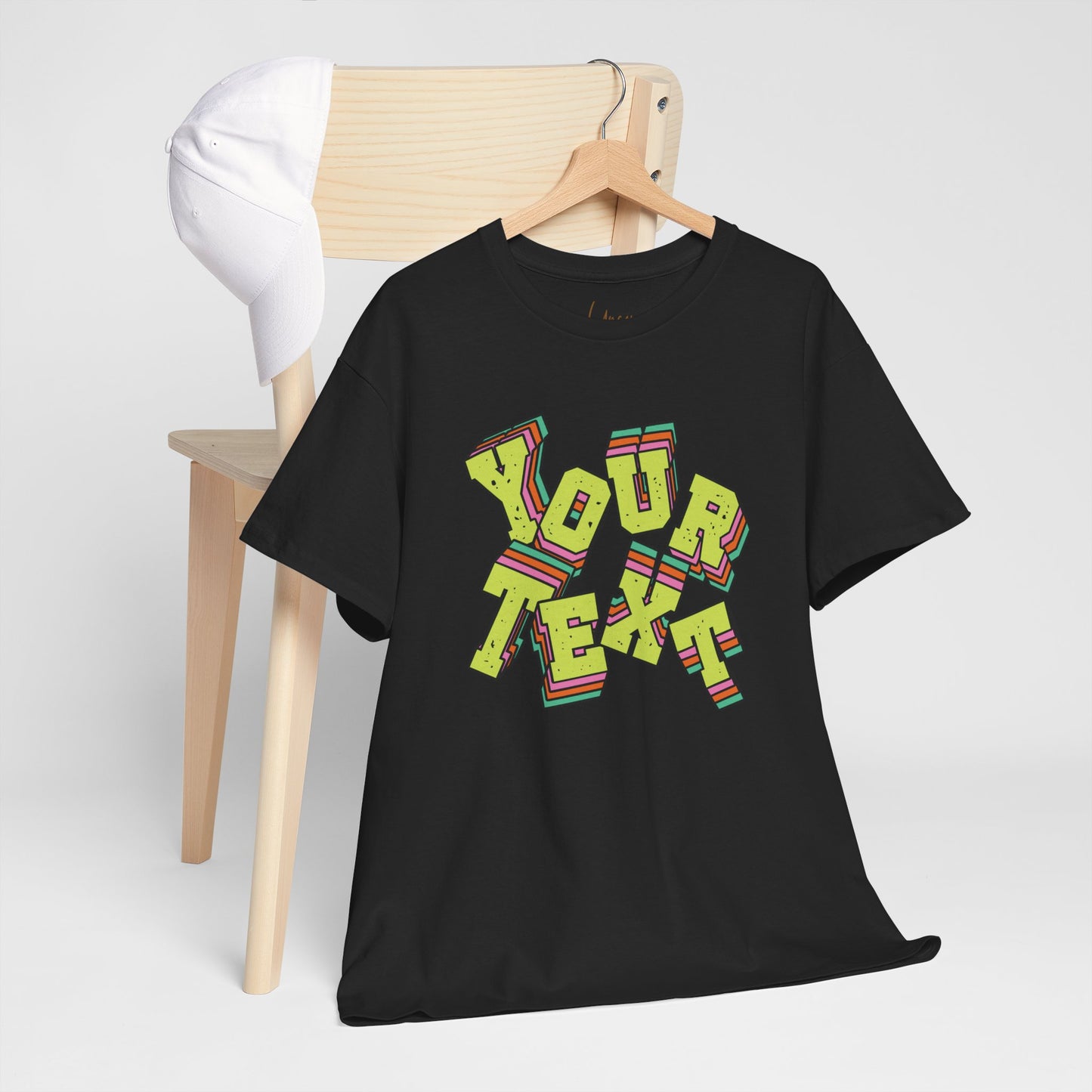 Customizable Retro Lettering Unisex Cotton Tee