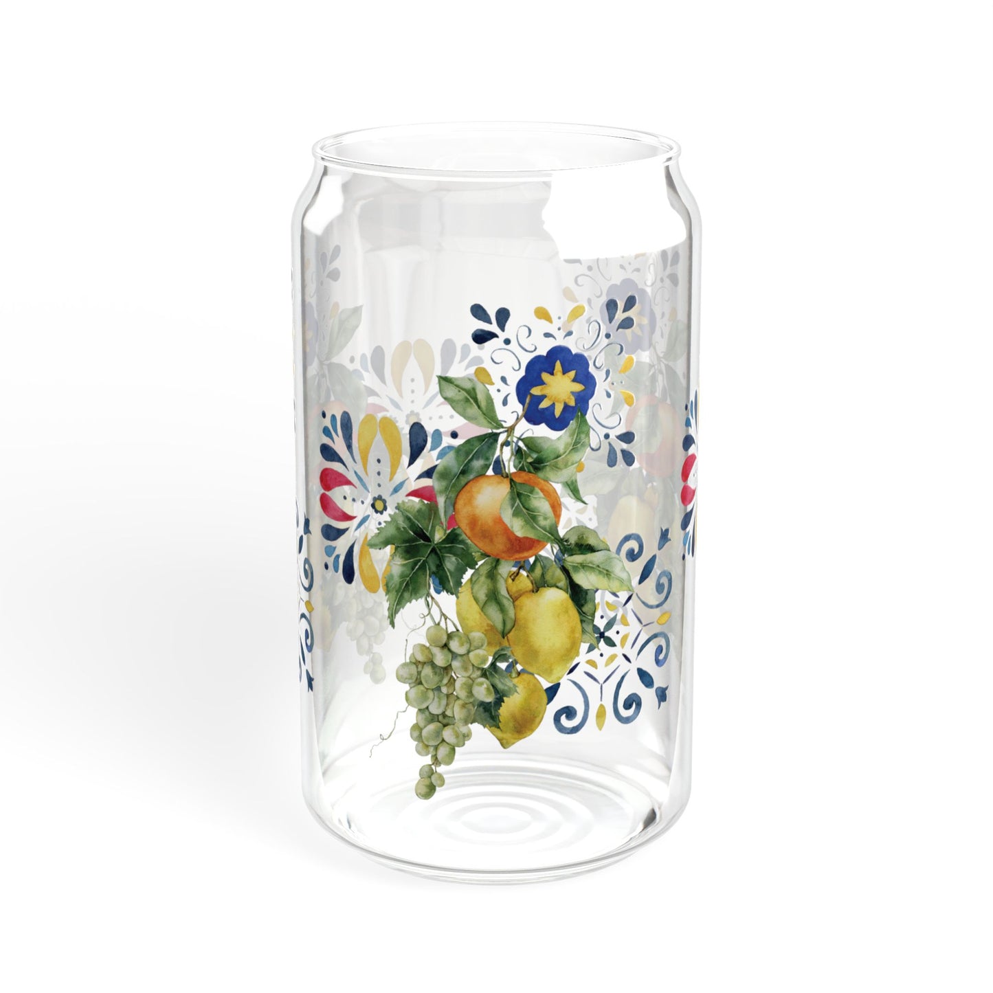 Mediterranean Fruit Glass Tumbler