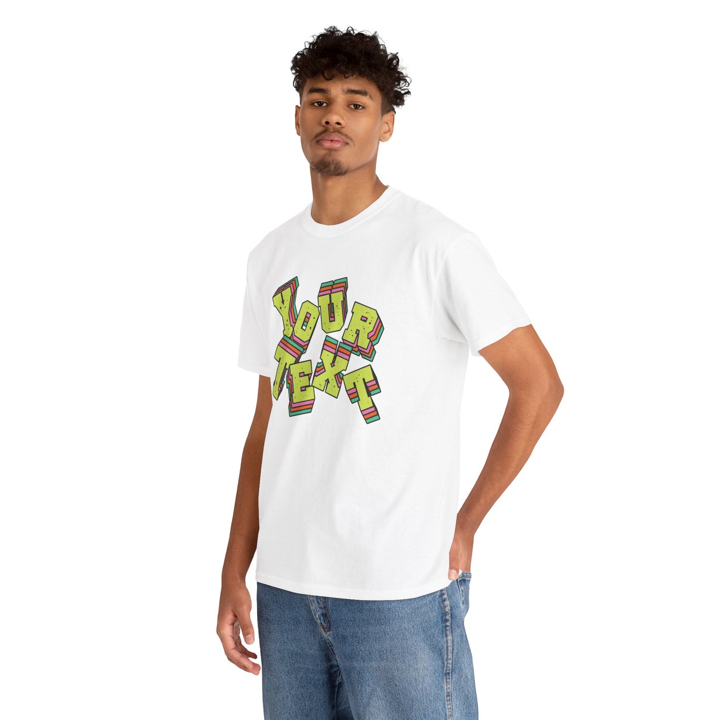 Customizable Retro Lettering Unisex Cotton Tee
