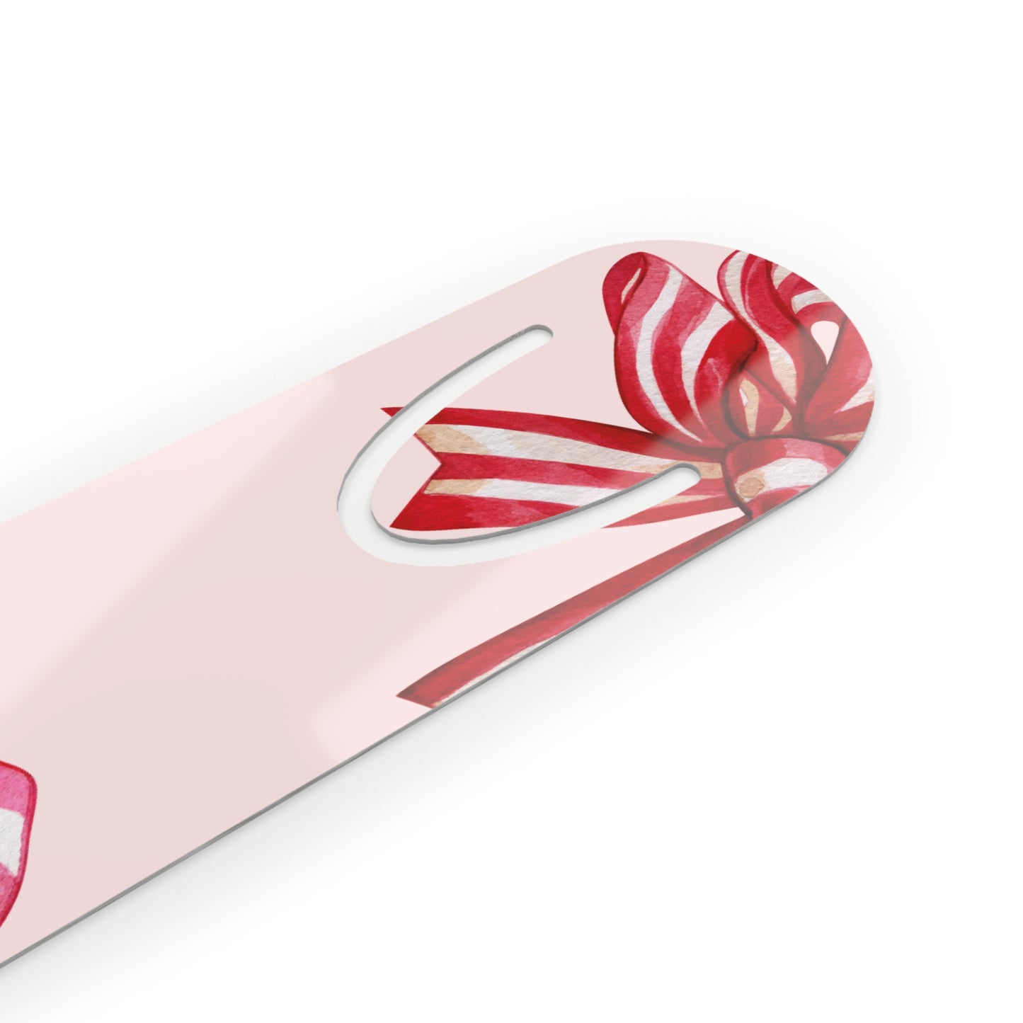 Festive Red Bow Aluminum Bookmark
