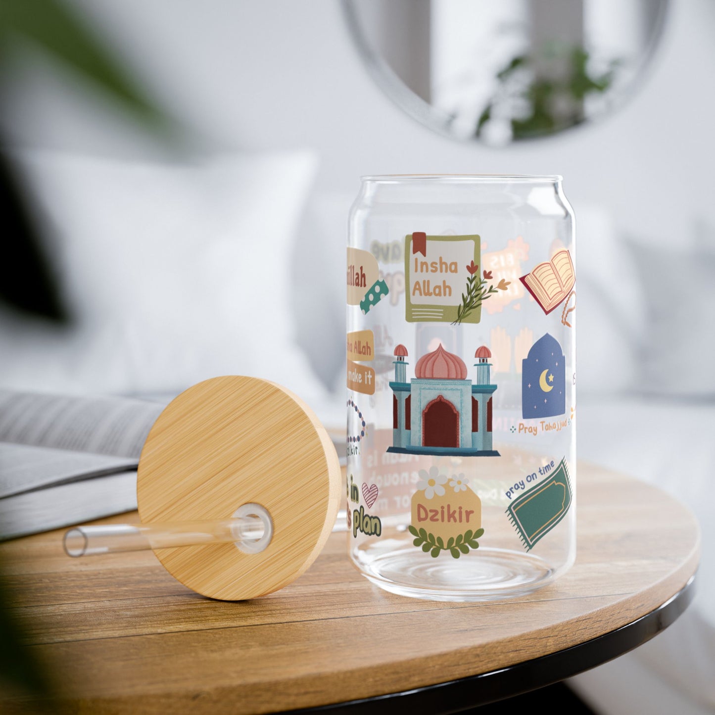 Inspirational Islamic-Themed Glass Jar