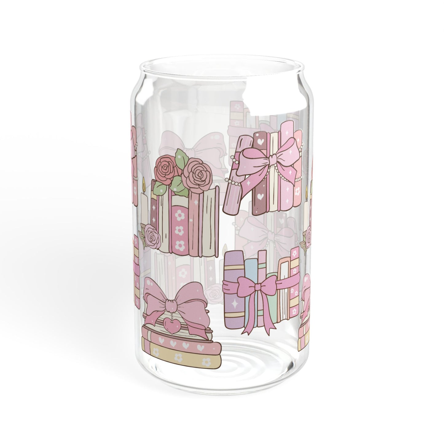 Coquette Book- Themed Glass Jar