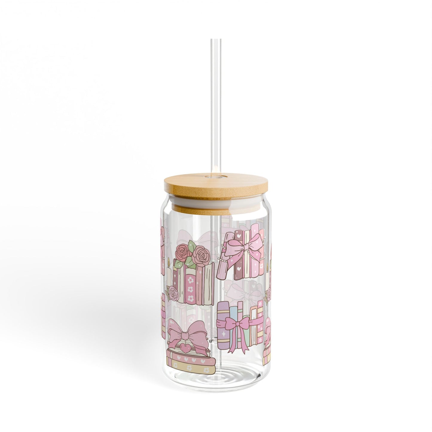 Coquette Book- Themed Glass Jar