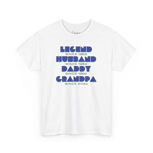 Custom "Legend. Husband. Daddy. Grandpa." cotton Tee – The Ultimate Father’s Day Gift