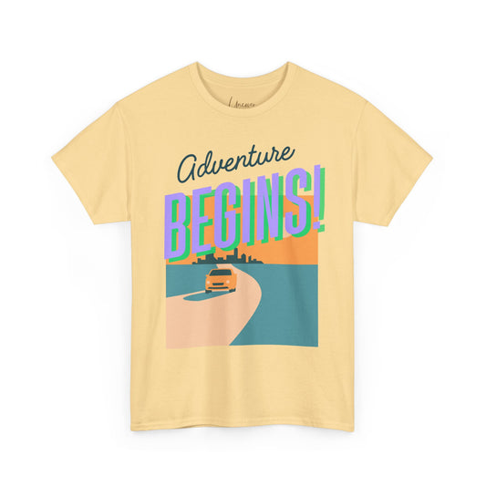 Adventure Begins Unisex Travel Cotton Tee