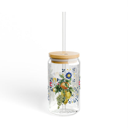 Mediterranean Fruit Glass Tumbler