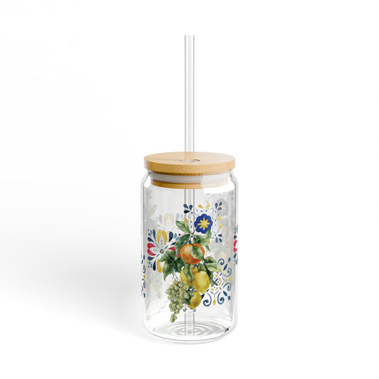 Mediterranean Fruit Glass Tumbler