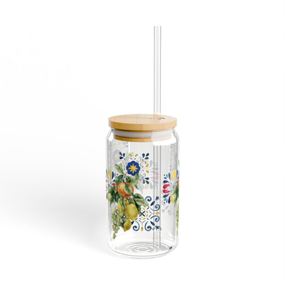 Mediterranean Fruit Glass Tumbler