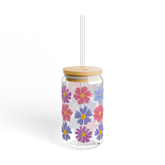 Floral Glass Jar