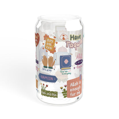 Inspirational Islamic-Themed Glass Jar