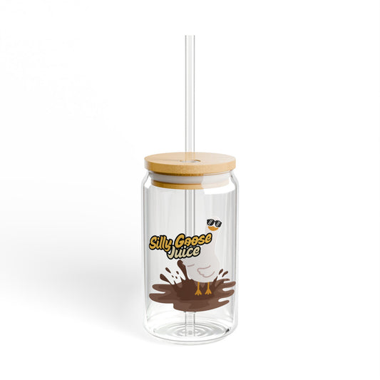 Silly Goose Juice Glass Jar