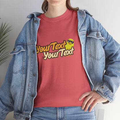 Personalized Unisex Quirky Duck Graphic Cotton Tee