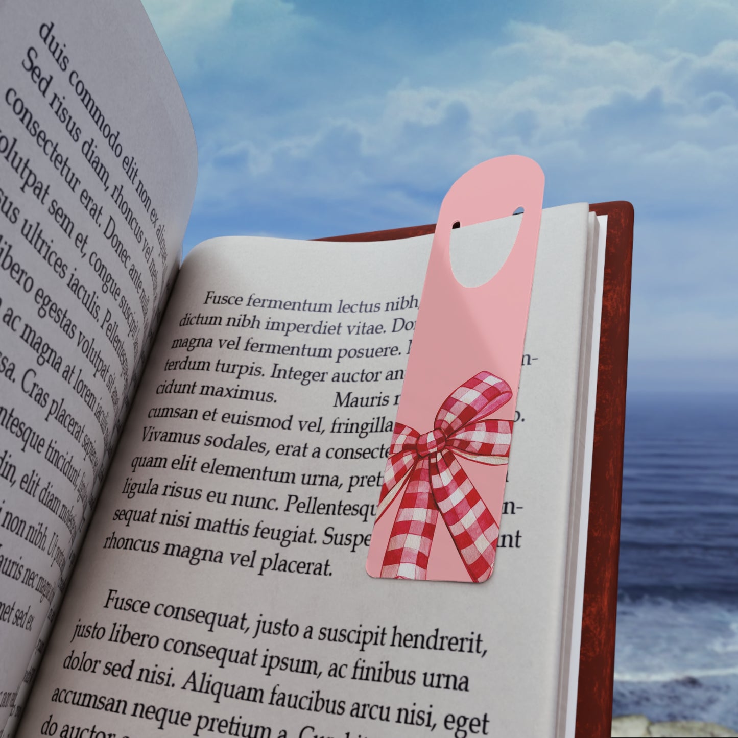 Red Ribbon Metal Bookmark – Perfect for Book Lovers & Special Occasions