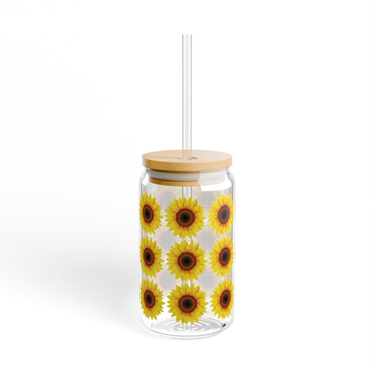 Sunflower Glass Jar